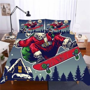 2019 Christmas Santa Claus #1 Duvet Cover Pillowcase Bedding Set Home Decor BS1668