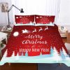 2019 Christmas Santa Claus #14 Duvet Cover Pillowcase Bedding Set Home Decor