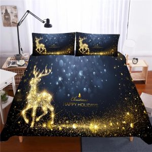 2019 Christmas Santa Claus #3 Duvet Cover Pillowcase Bedding Set Home Decor BS1443