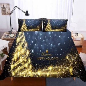 2019 Christmas Santa Claus #4 Duvet Cover Pillowcase Bedding Set Home Decor BS2273