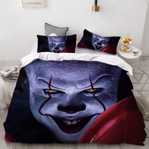 2019 Stephen King IT Chapter Two 2 Pennywise Scary Clown #10 Duvet Cover Pillowcase Bedding Set BS1402