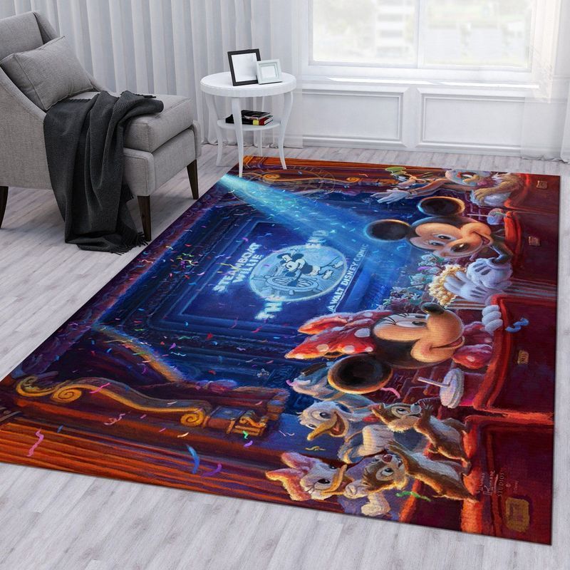 90 Years Of Mickey Disney Area Rug Living Room Rug Home Decor Floor