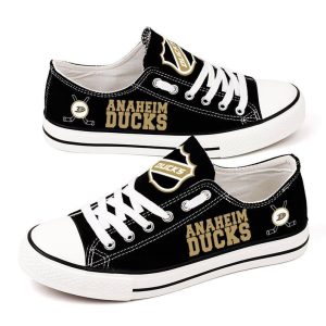 Anaheim Ducks NHL Hockey Gift For Fans Low Top Custom Canvas Shoes LT0704