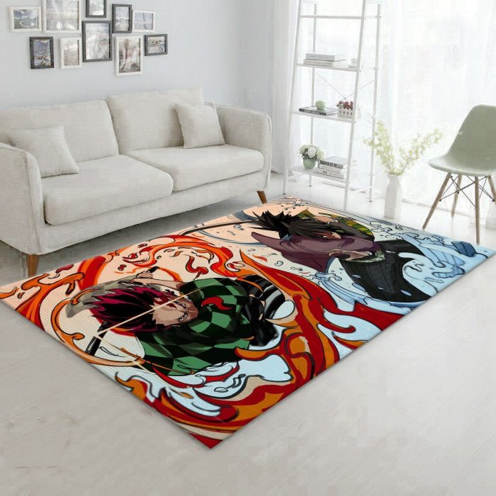 Anime Demon Slayer V5 Rug Living Room Rug