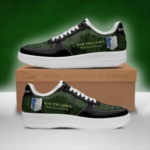 Aot Scout Regiment Slogan Air Force Sneakers Attack On Titan Anime Shoes AF0213