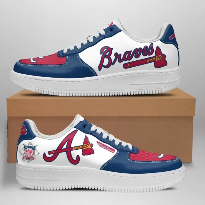 Atlanta Braves Nike Air Force Shoes Unique Football Custom Sneakers