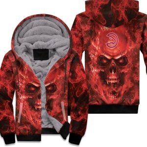 Atlanta Hawks Nba Fans Skull Unisex Fleece Hoodie