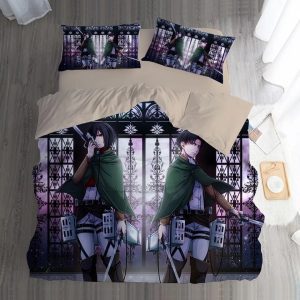 Attack on Titan #11 Duvet Cover Pillowcase Bedding Set Home Bedroom Decor BS0871