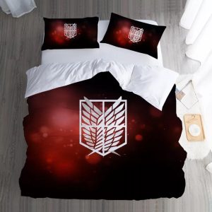 Attack on Titan #6 Duvet Cover Pillowcase Bedding Set Home Bedroom Decor BS2891