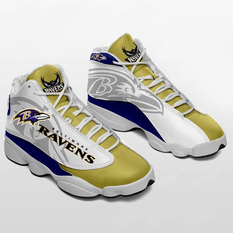 Baltimore-Ravens-Football-Jordan-13-Shoes-Ravens-JD13-Sneakers Baltimore Ravens Football Jordan 13 Shoes - Ravens JD13 Sneakers