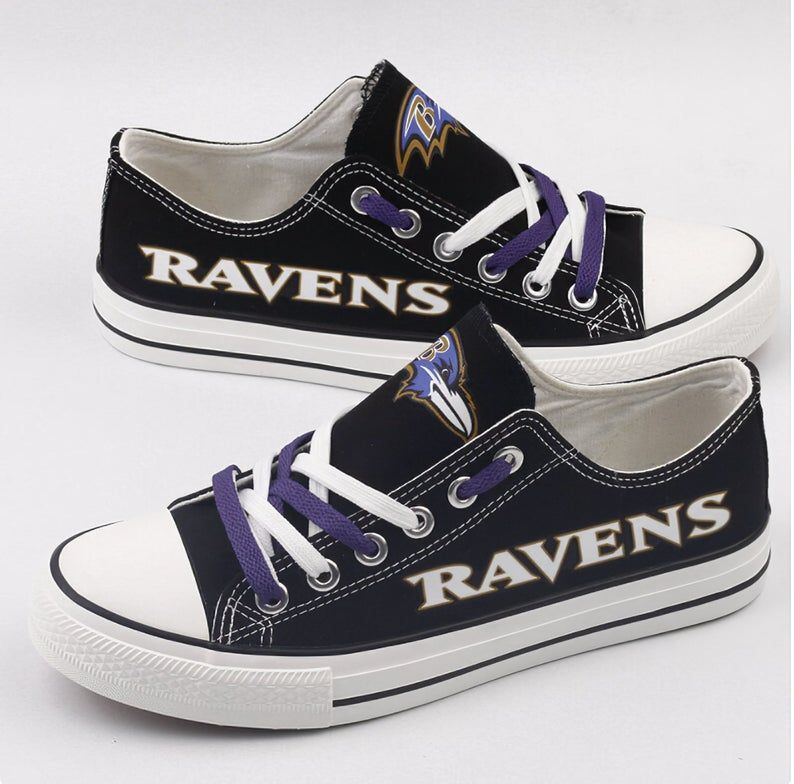 Baltimore-Ravens-NFL-Football-1-Gift-For-Fans-Low-Top-Custom-Canvas-Shoes Baltimore Ravens NFL Football 1 Gift For Fans Low Top Custom Canvas Shoes