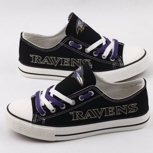 Baltimore Ravens NFL Football 2 Gift For Fans Low Top Custom Canvas Shoes LT0147