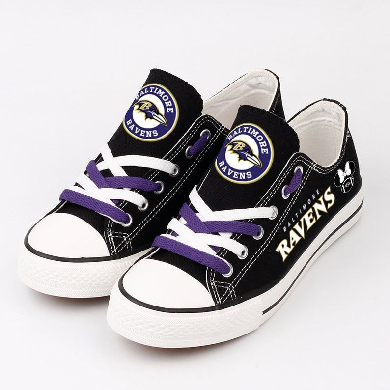 Baltimore-Ravens-NFL-Football-3-Gift-For-Fans-Low-Top-Custom-Canvas-Shoes Baltimore Ravens NFL Football 3 Gift For Fans Low Top Custom Canvas Shoes