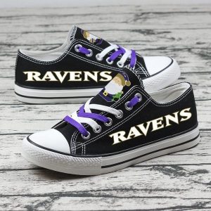 Baltimore Ravens NFL Football 5 Gift For Fans Low Top Custom Canvas Shoes LT0227