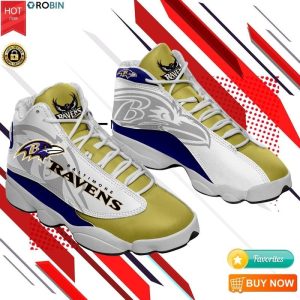 Baltimore Ravens Sneakers Football Team Sneakers Jordan 13 Shoes JD130365