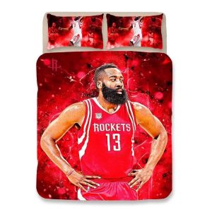 Basketball Houston Rockets James Harden 13 Basketball #12 Duvet Cover Pillowcase Bedding Set Home Bedroom Decor BS1414