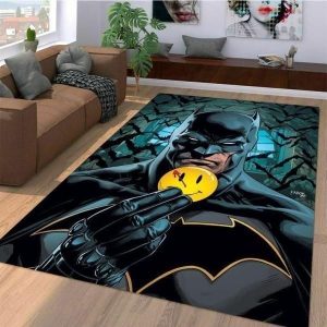 Batman Happy Pin Area Rugs Living Room Carpet Floor Decor R0698