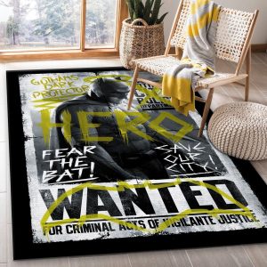 Batman Wanted Area Rug Carpet Living Room And Bedroom Rug Family R0681