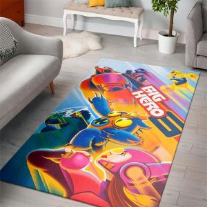 Baymax Big Hero 6 Disney Movies Area Rugs Living Room Carpet Floor Decor