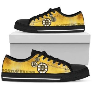 Boston Bruins Nhl Hockey 7 Low Top Sneakers Low Top Shoes
