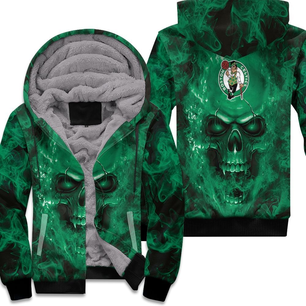 Boston-Celtics-Nba-Fans-Skull-Unisex-Fleece-Hoodie Boston Celtics Nba Fans Skull Unisex Fleece Hoodie
