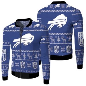 Buffalo Bills Ugly Christmas 3D Fleece Bomber Jacket