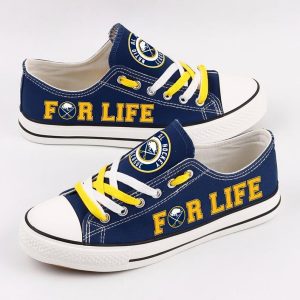 Buffalo Sabres NHL Hockey For Life Gift For Fans Low Top Custom Canvas Shoes LT0774