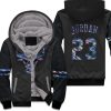 Bulls Michael Jordan Iridescent Holographic Black Inspired Unisex Fleece Hoodie