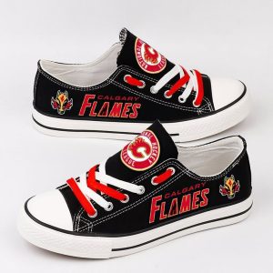 Calgary Flames NHL Hockey 1 Gift For Fans Low Top Custom Canvas Shoes LT0429