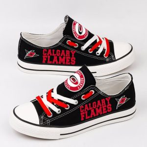 Calgary Flames NHL Hockey Gift For Fans Low Top Custom Canvas Shoes LT0132