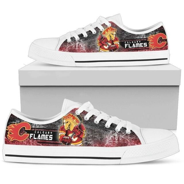 Calgary-Flames-Nhl-Hockey-5-Low-Top-Sneakers-Low-Top-Shoes Calgary Flames Nhl Hockey 5 Low Top Sneakers Low Top Shoes