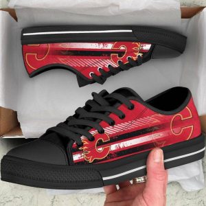 Calgary Flames NHL Hockey 6 Low Top Sneakers Low Top Shoes LT0073