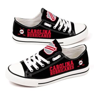 Carolina Hurricanes NHL Hockey Gift For Fans Low Top Custom Canvas Shoes LT0068