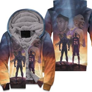 Chadwick Boseman And Kobe Bryant Black Panther Black Mamba For Fan 3D Unisex Fleece Hoodie