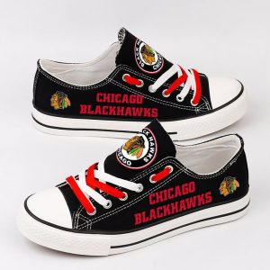 Chicago Blackhawks NHL Hockey 3 Gift For Fans Low Top Custom Canvas Shoes LT0014