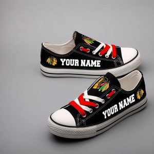 Chicago Blackhawks NHL Hockey 5 Gift For Fans Low Top Custom Canvas Shoes LT0663