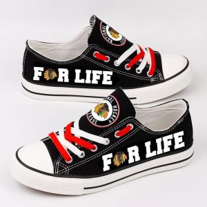 Chicago Blackhawks NHL Hockey For Life Gift For Fans Low Top Custom Canvas Shoes LT0113