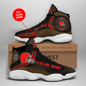 Cleveland Browns Men's Jordan 13 Custom Name Personalized Shoes JD130810