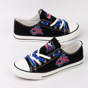Columbus Blue Jackets NHL Hockey 1 Gift For Fans Low Top Custom Canvas Shoes LT0136