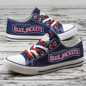Columbus Blue Jackets NHL Hockey 3 Gift For Fans Low Top Custom Canvas Shoes LT0315