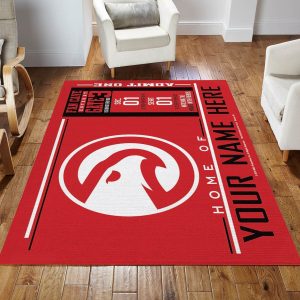 Customizable Atlanta Hawks Wincraft Personalized NBA Area Rug Living Room Rug Home Decor Floor Decor R0599