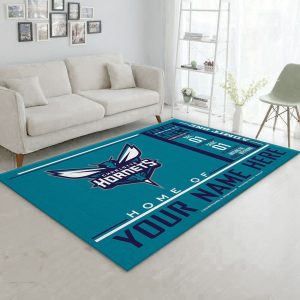 Customizable Charlotte Hornets Wincraft Personalized NBA Rug Living Room Rug Home Decor Floor Decor R0966