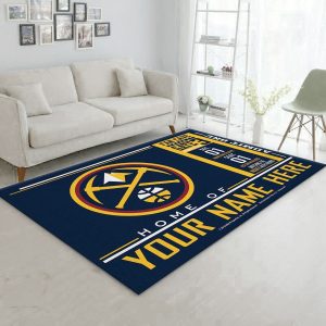 Customizable Denver Nuggets Wincraft Personalized NBA Rug Living Room Rug Home Decor Floor Decor R1923