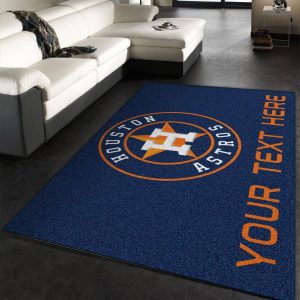 Customizable Houston Astros Personalized Accent Rug Area Rug Carpet Bedroom Family