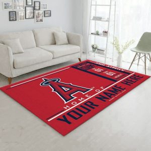 Customizable Los Angeles Angels Wincraft Personalized Mlb Team Logos Kitchen Rug Us Decor