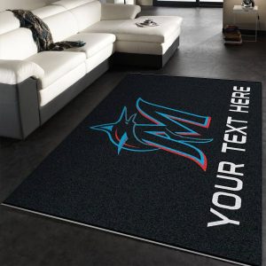 Customizable Miami Marlins Personalized Accent Rug Area Rug Carpet Living Room And Bedroom Rug R0653