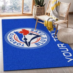 Customizable Toronto Blue Jays Personalized Accent Rug MLB Area Rug Living Room And Bedroom Rug R3920