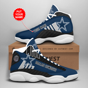 Customized Name 02 Dallas Cowboys Jordan 13 Personalized Shoes