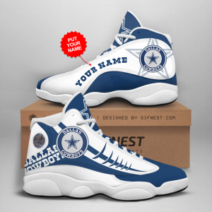 Customized Name 04 Dallas Cowboys Jordan 13 Personalized Shoes