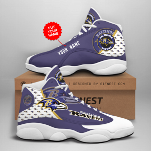 Customized Name Baltimore Ravens Jordan 13 Personalized Shoes JD130718